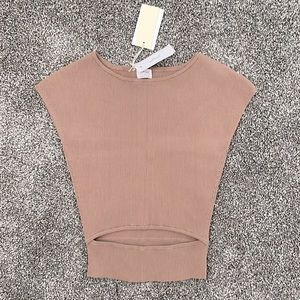 Aritzia Wilfred Yacine Cut Out Knit Top